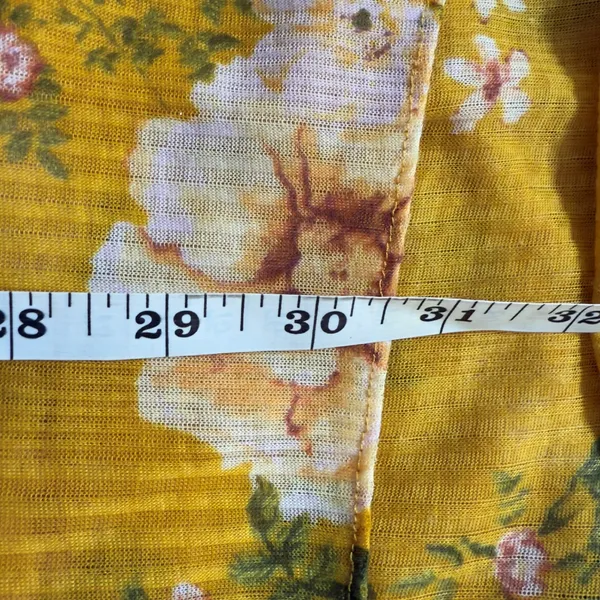 FREE PEOPLE Mirage Convertible Tunic Tank Top Dress Hi Low Yellow Floral Boho - Image 8