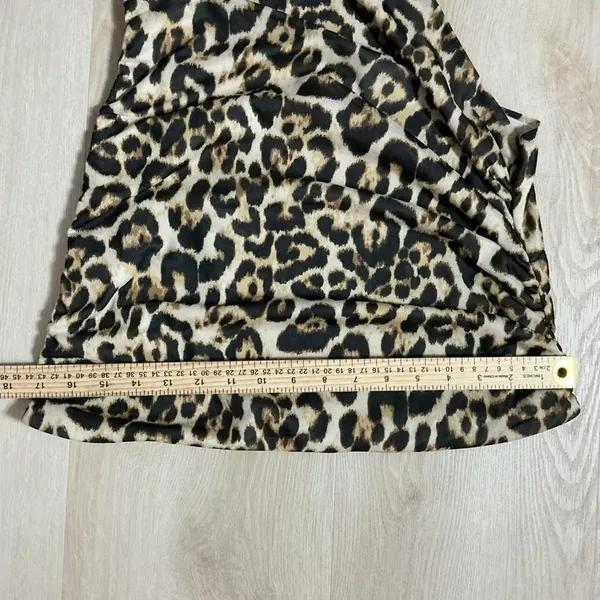 Mixed Threads Leopard Print‎ Ruched Halter Top Scarf Bandana Top Women XL - Image 3