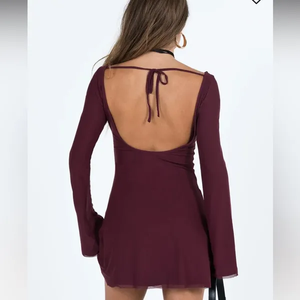 Princess Polly - LUKEA LONG SLEEVE MINI DRESS MAUVE - Image 7