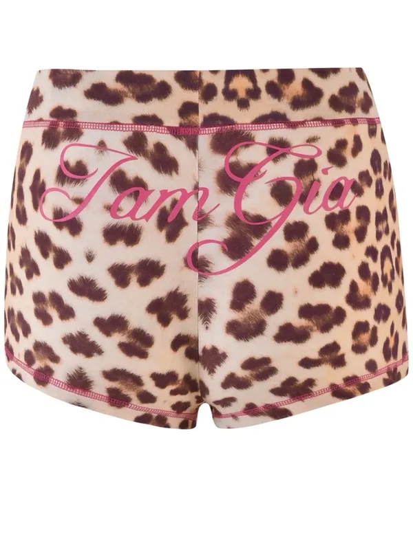 I.AM.GIA Leopard Print Blare Shorts Brown XS NWT - Image 4