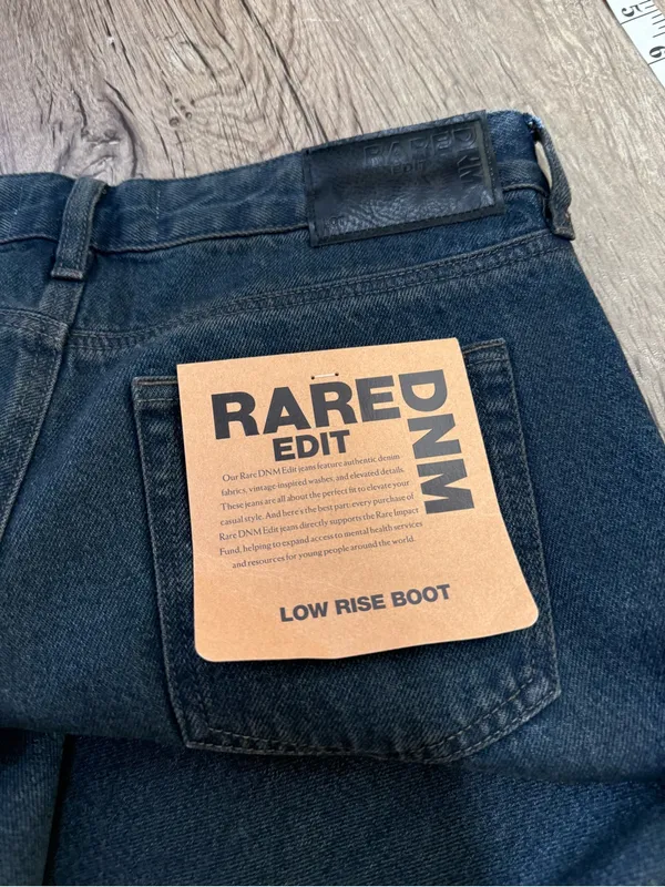 RARE DNM EDIT Dark Blue Low Rise Bootcut‎ Jeans size 27 NWT - Image 7