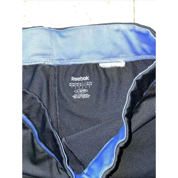 Reebok Women's Size Small Capri‎ Yoga Leggings Black Blue - Image 2