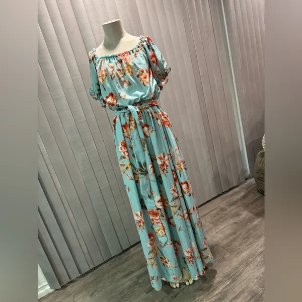 S🤍🌸AMTIOUS floral maxi dress ✨ Purple - Image 3