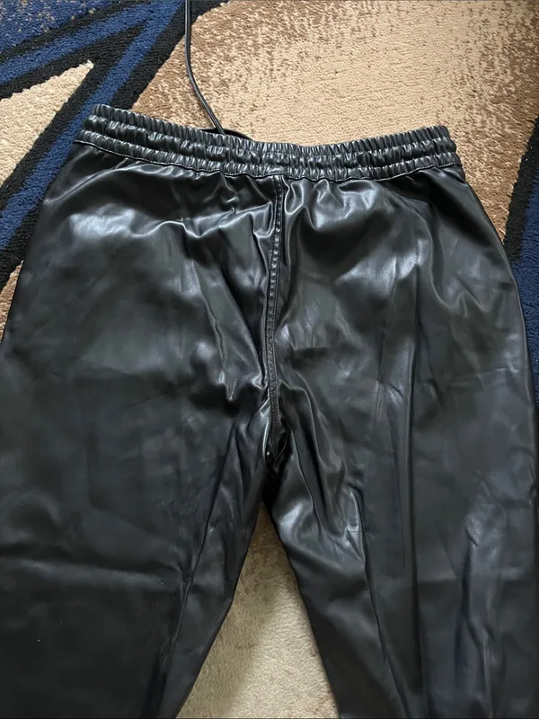 Dollhouse Black Faux Leather Skirt with Elastic Waistband - Image 6