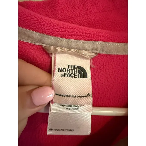 The North Face Womens TKA 100‎ Glacier 1/4 Zip Fleece Pullover Pink Small - Image 2