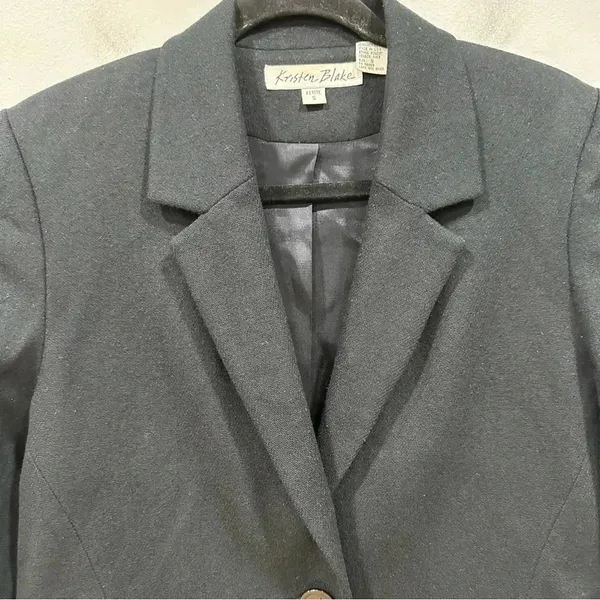 Kristen Blake black wool blazer Size SP - Image 4