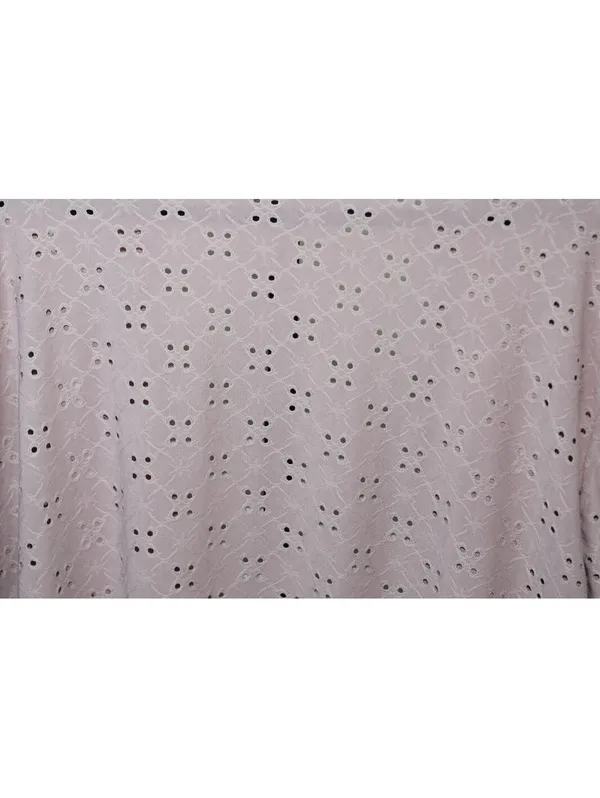 Pink Eyelet Knit Open Front Cardigan Size 2XL - Image 4