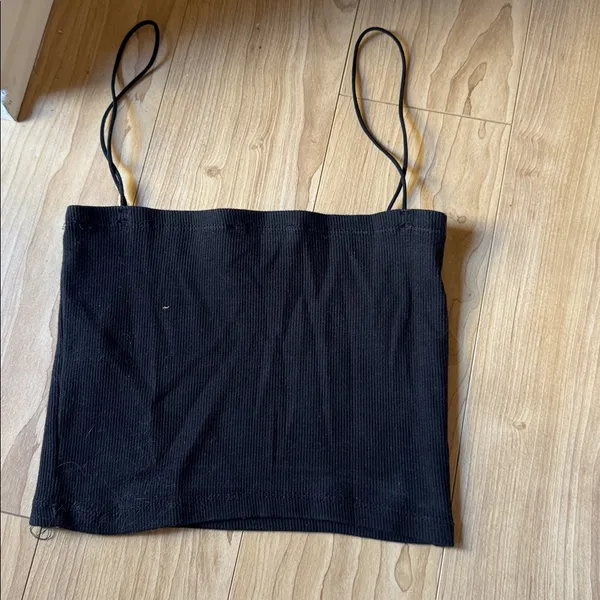 Zara black  Ribbed Top - Image 4