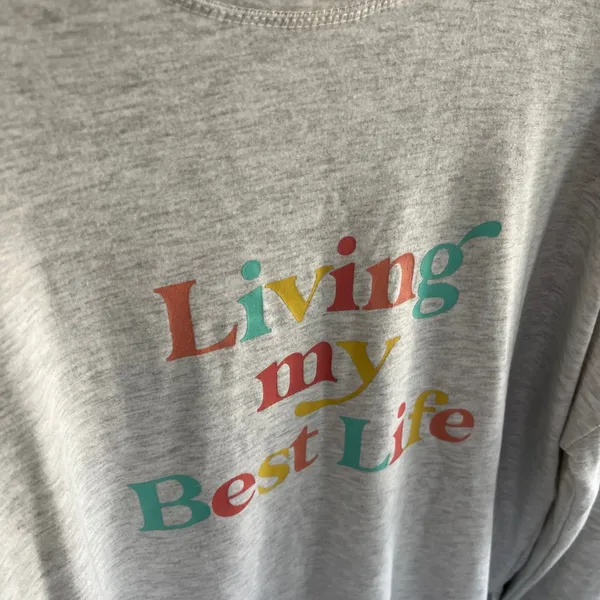 Living‎ my best life oversized sweatshirt womans medium - Image 2