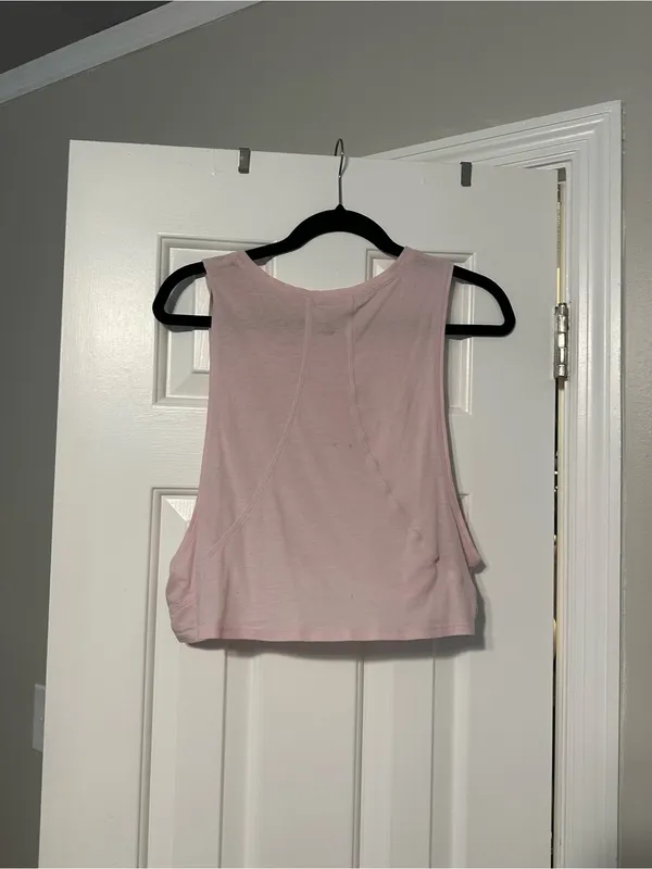 lululemon athletica Pale Pink Floral Graphic Cropped Tank - Image 6