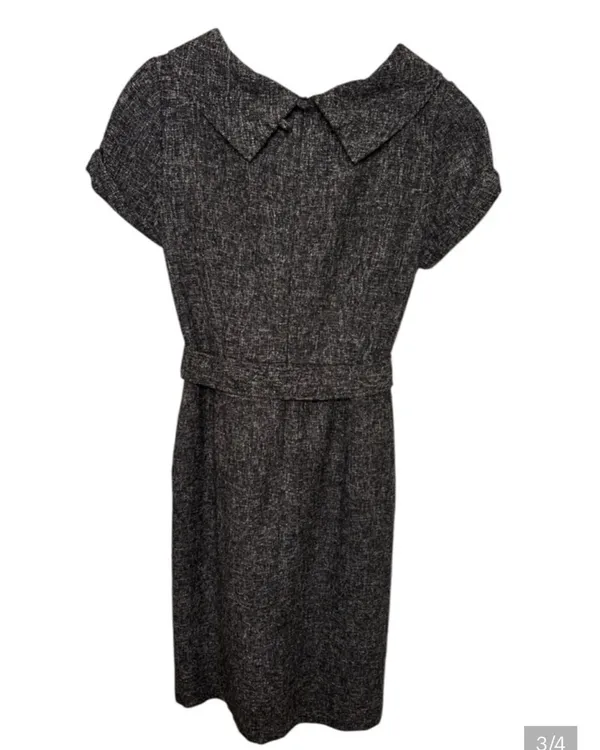 Banana Republic A Line Cowl Neck Wool Blend Belted Dress - Image 4