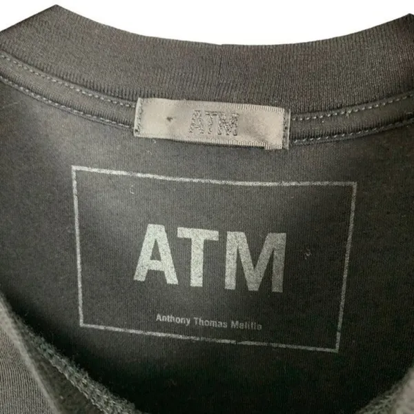 ATM Anthony Thomas Melillo Black Long Sleeve Thong‎ Bodysuit Minimalist Medium - Image 4