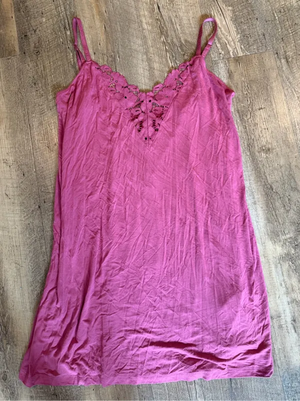 Eberjey Women's Naya Chemise Slip In Raspberry XL - Image 4