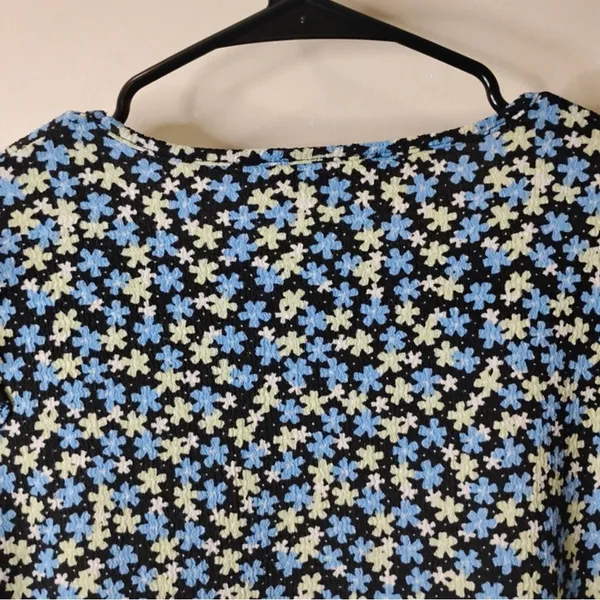 Primark Cares‎ Black Floral Long Sleeve Mini Dress - Size M - Image 7