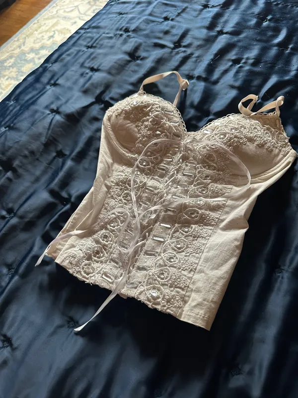 Corset White Top Cute Lolita Style - Image 2