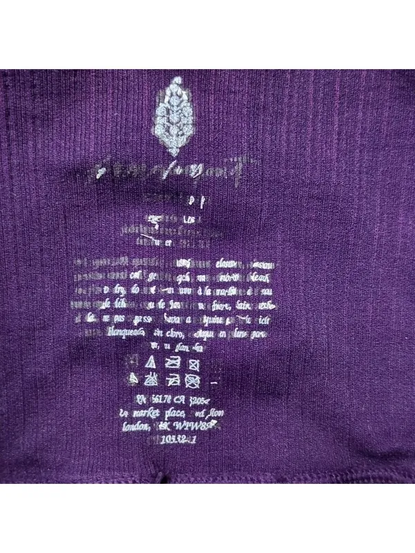Free People Purple Cropped Leggings Size XS/Small? - Image 4
