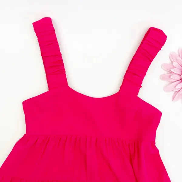 Amanda Uprichard Nicolia Tiered Mini Dress: Begonia Pink - Image 7