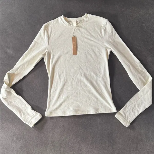 Women’s Skims Bone Long Sleeve T-Shirt Cotton Jersey Size XXS NWT - Image 7