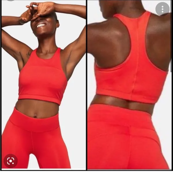 Outdoor Voices Tech Sweat Red Sports Bra - Image 5