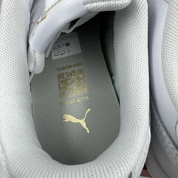 PUMA Court Sneaker, White, Women's Casual Low Top Leather Shoes Size 6.5 New - Image 7