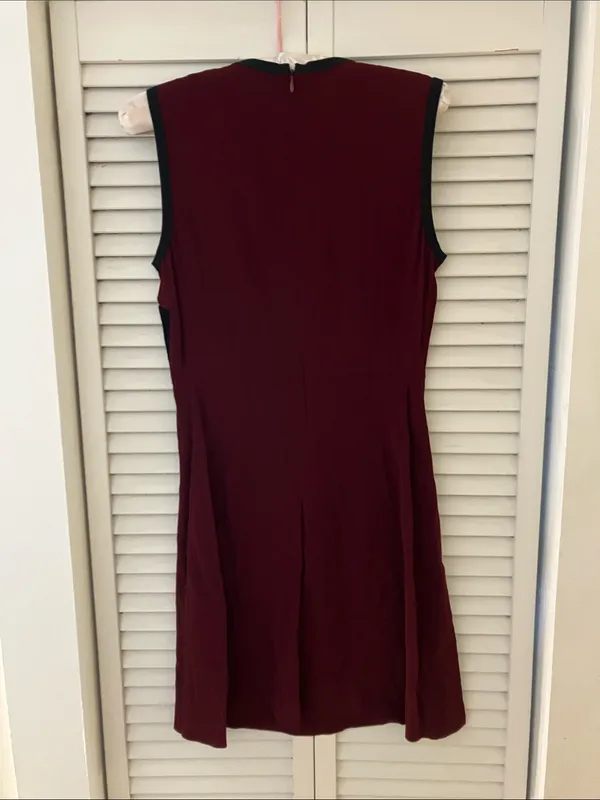 Sandro Ringo Black and Burgundy Maroon Tassel Fringe Cocktail Flapper Dress US 4 - Image 7