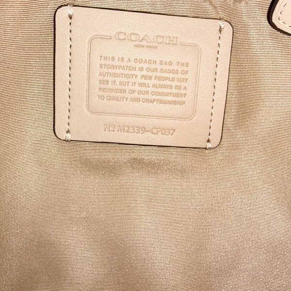 Coach Thea Leather Tote Chalk Pebbled Carryall Purse Everyday Shoulder Bag - Image 10
