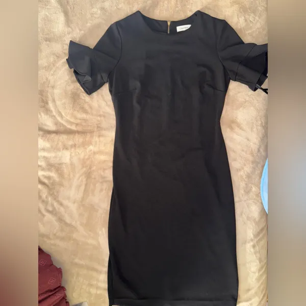 Calvin Klein Black Midi Dress Timeless Elegance - Image 4