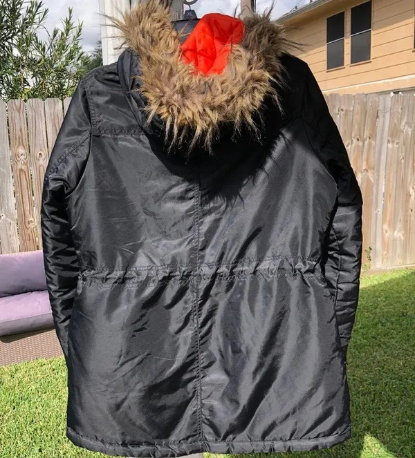 Parka Jacket with Furry Hood Edging M - Image 8