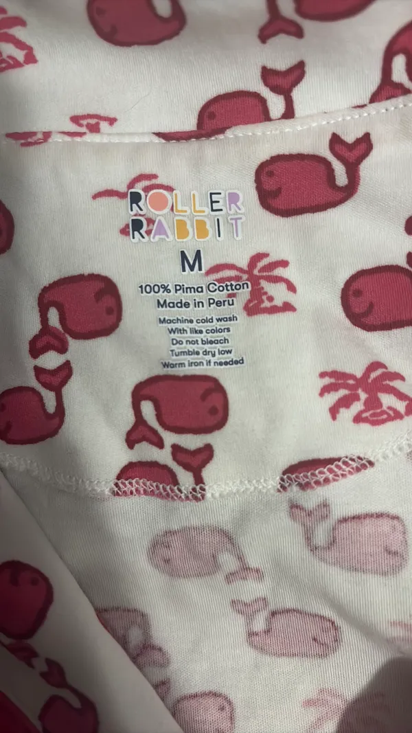 Roller Rabbit Pajamas Pink whale - Image 2