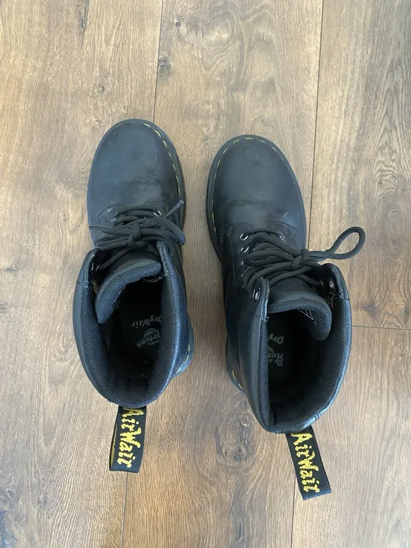 Dr. Martens Women’s Black Combat Ankle Boots Lace-Up Air Cushion US 8 - Image 5