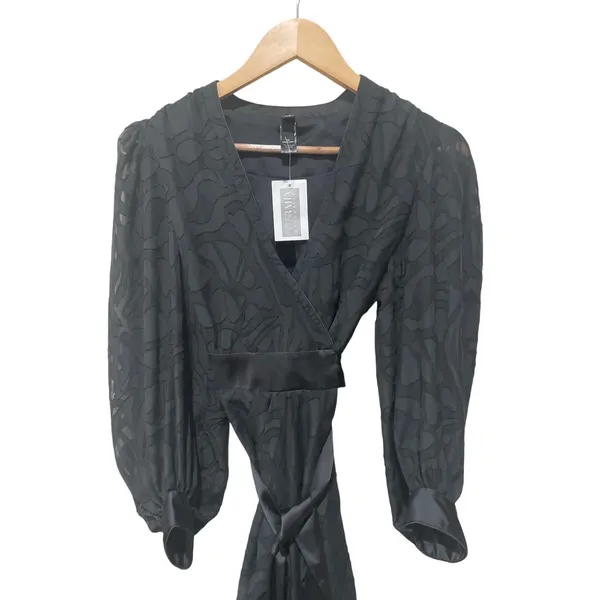 Jonathan Simkhai Chiffon Fil Coupe‎ Coup Wrap MINI Dress Size XS - Image 6