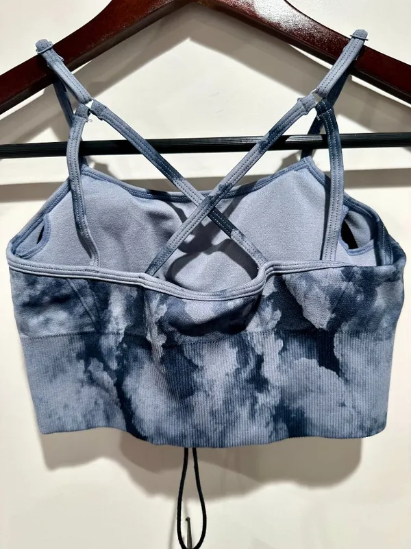 Darc Sport SHE Everson Huxley Seamless Bra Blue Ghost Clouds S NWT 440/1000 - Image 3