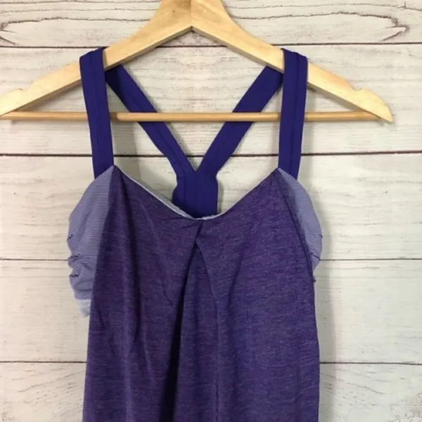 Lululemon Rest Less Tank Heathered Bruised Berry‎ 4 - Image 4