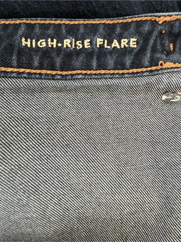 American Eagle High-Rise Flare Dark Blue Women’s Jeans - Image 8