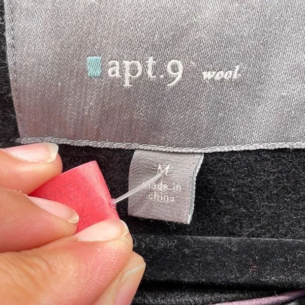 Apt 9 Wool Peacoat‎ Black Medium - Image 13