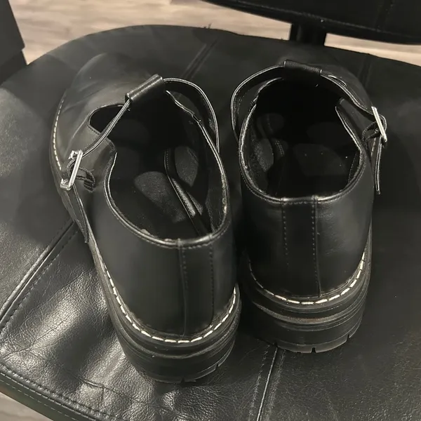 Black T-Strap No Boundaries Comfort Shoes - Image 4