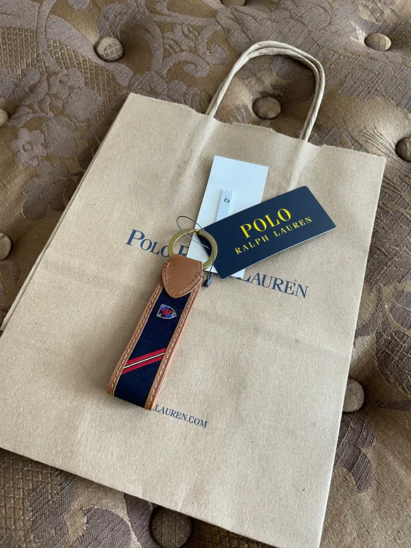 Polo NWT Ralph Lauren Leather Pony Key Chain Ring NWT shopping bag avail per request only thanks - Image 3
