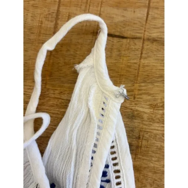 Forever 21 Gauze Embroidered Maxi‎ Dress S Beach Resort Vacation European Summer - Image 8