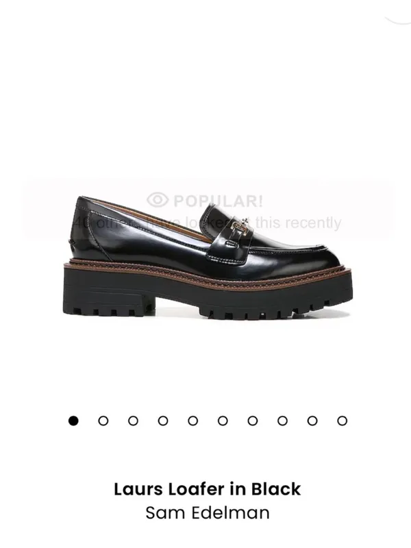 Sam Edelman Black Patent Lug Sole Loafer with Gold Bit - Image 4