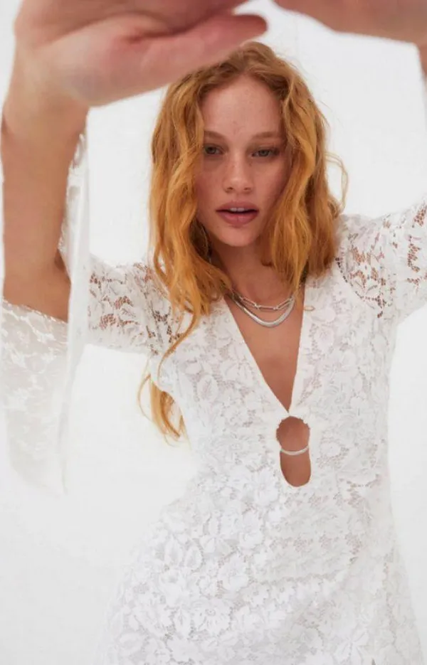 💕FOR LOVE AND LEMONS💕 Frances Lace Maxi Dress ~ White Small S NWT - Image 4