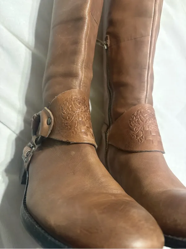 Vince Camuto Women’s Tall Leather Riding Boots in Brown 7.5 - Image 9
