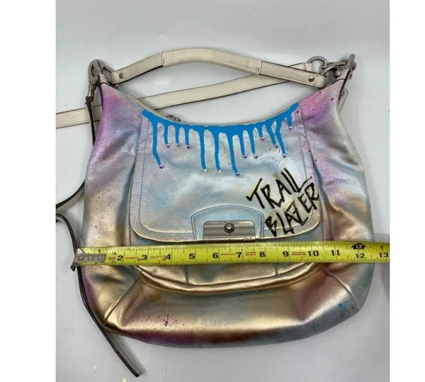 Coach Leather Crossbody Multicolor Customized - Image 9