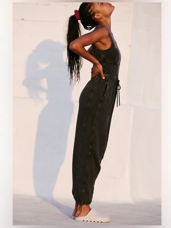 Free People Inbound Onesie - Black - Image 7