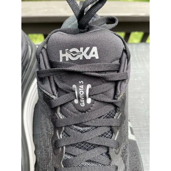 Hoka Gaviota 5 Wide Womens 11D Black White Stability Running Shoes 1134270 BWHT - Image 16