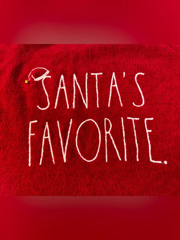 Holiday Red 'Santa's Favorite' Crewneck Sweater - Image 3