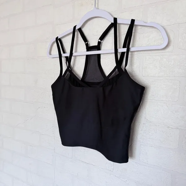 ALO Yoga Black Double-Strap Cropped Tank - Image 5