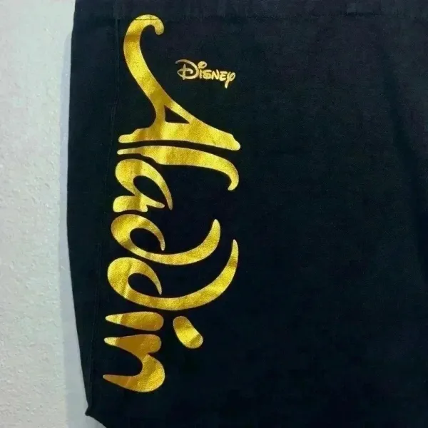 Disney Aladdin Black‎ & Gold Genie Lamp VIP Logo Tote Bag - Image 2