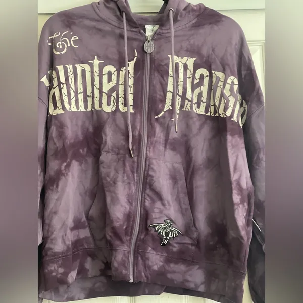 Nwt DisneyParks The Haunted Mansion Tie-Dye Zip Hoodie - Image 2