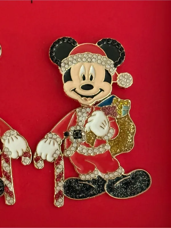 Disney nwt x BaubleBar Red Mickey Mouse Holiday Earrings Christmas - Image 2