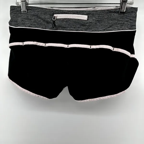 Lululemon Speed Short Pocket Swift Ultra Black Heathered Gray Angel Wing 6 - Image 5